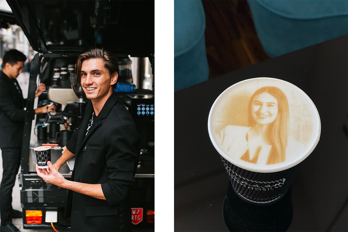 Espressomobil Barista und Selfieccino