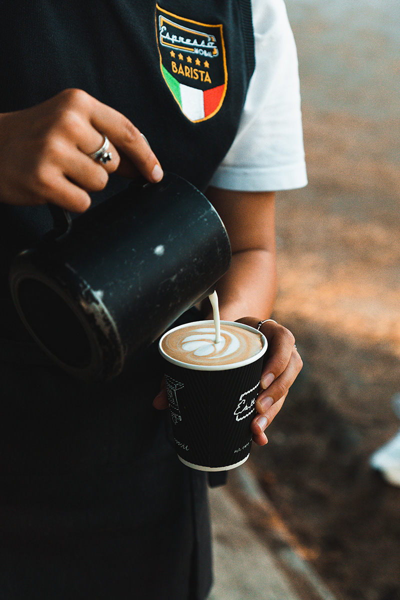 Espressomobil Latte Art von Barista